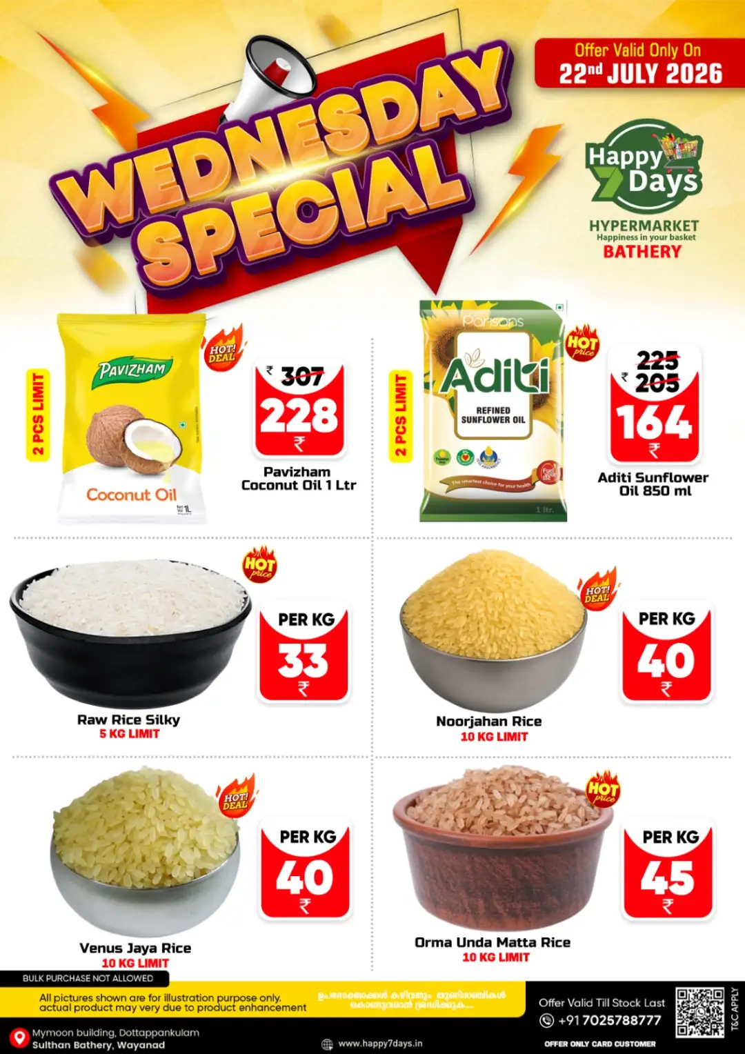 Happy 7 Days Hypermarket Wednesday Special Offers page 1