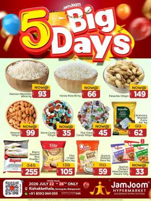 JamJoom Kizhakkethala 5 Big Days Offers flyer cover