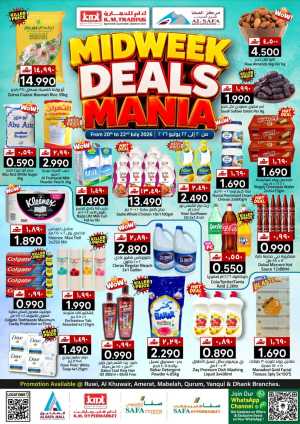 K.M. Trading Oman Midweek Deals Mania | Latest Offers flyer cover