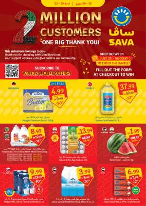 SAVA 2 Million Customers Offer | Latest Flyer flyer cover