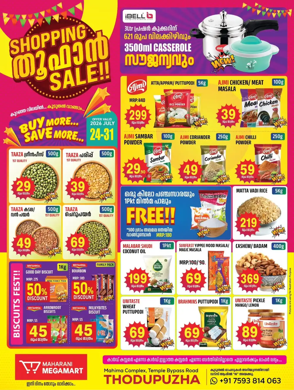 MegaMart Thodupuzha Toofan Offers | Shop Now page 1