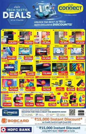 LuLu Connect Tech-Tastic Deals | Kochi Offers flyer cover
