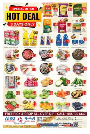 Aiko Hypermarket Hot Deal Offer | 3 Days Only flyer cover