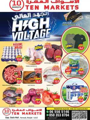 Ten Markets Yarmook High Voltage Offers | Deals flyer cover