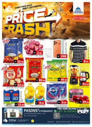 Pasons Al Quoz Price Crash | Latest Deals flyer cover