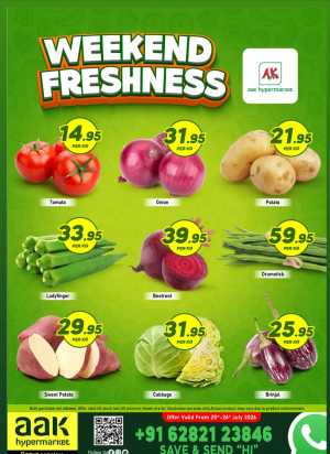 AAK Hypermarket Tirur Weekend Freshness | Latest Deals flyer cover