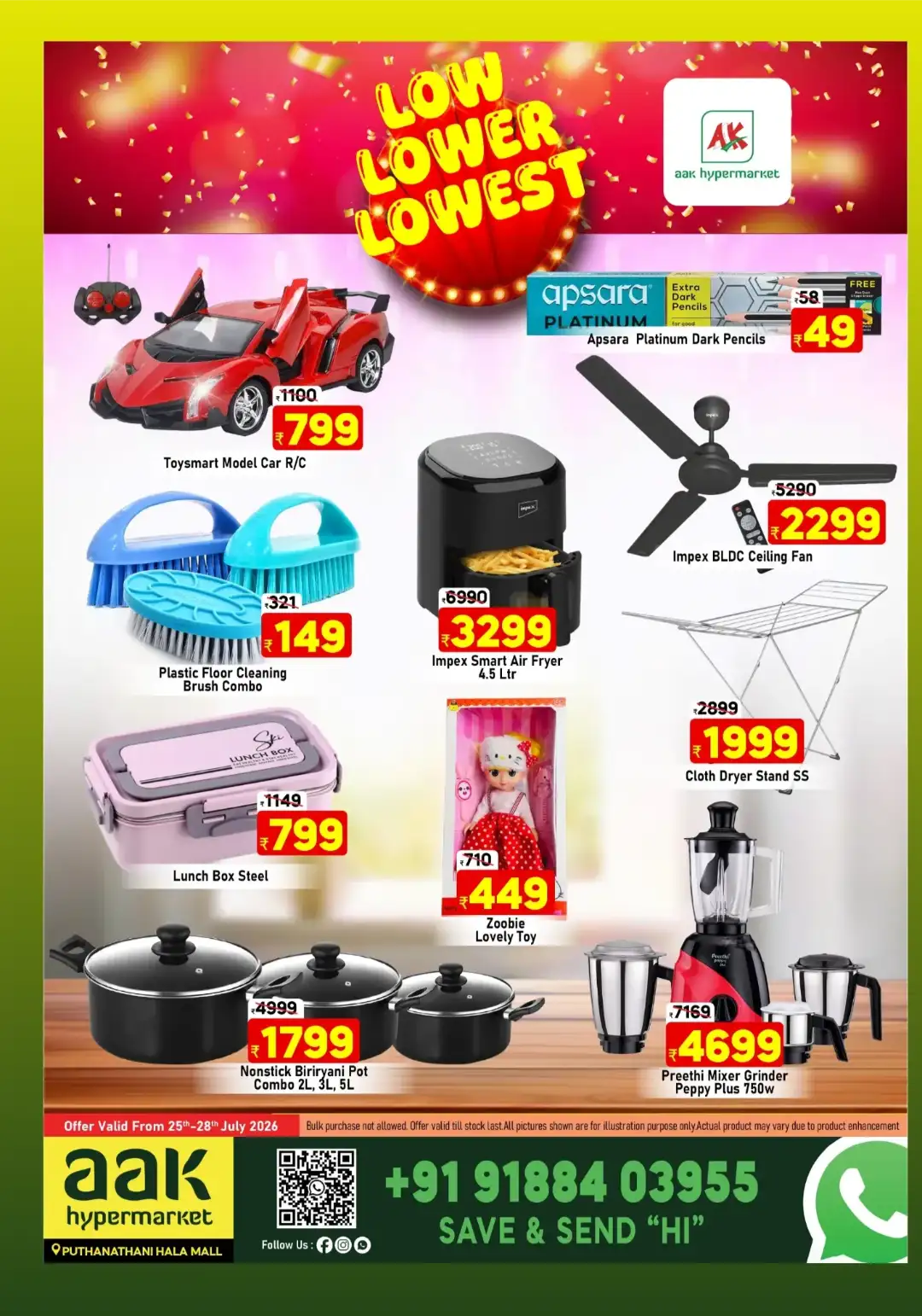 AAK Hypermarket Puthanathani Low Lower Lowest Offers page 10