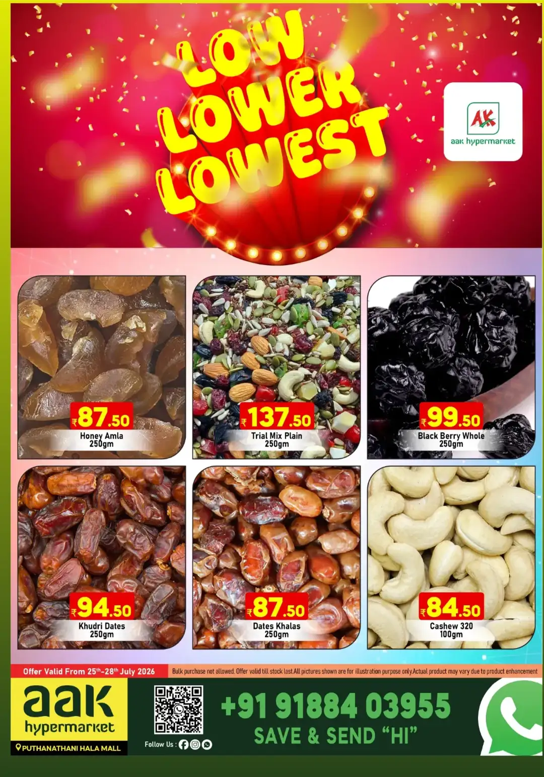 AAK Hypermarket Puthanathani Low Lower Lowest Offers page 11
