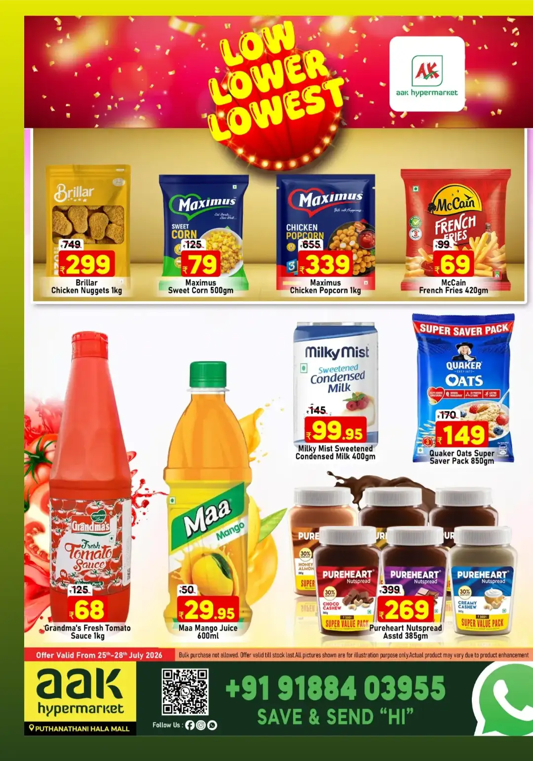 AAK Hypermarket Puthanathani Low Lower Lowest Offers page 3