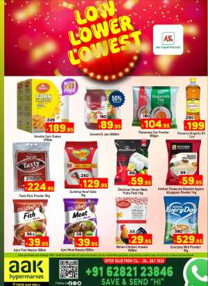 AAK Hypermarket Tirur Low Lower Lowest | Latest Deals flyer cover