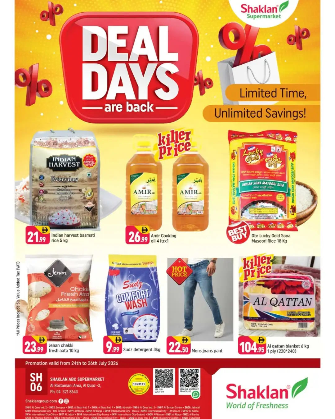 Shaklan Supermarket Al Quoz Deal Days | Latest Deals page 1