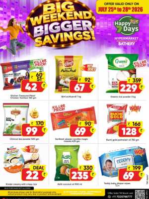 Happy 7 Days Bathery Big Weekend Deals | Latest Offers flyer cover