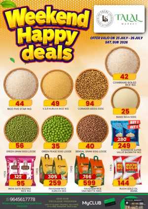 Talal Market Weekend Happy Deals Offers flyer cover