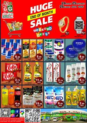 Green Gift Al Quoz Huge End of Month Sale | Latest Deals flyer cover