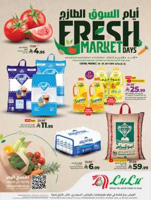 Lulu Riyadh Offers | Fresh Market Days Deals flyer cover