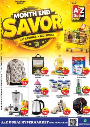A2Z Dubai Riyadh Offers | Month End Savor Deals flyer cover
