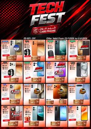 Care Phone Salalah Tech Fest Offers | Latest Deals flyer cover