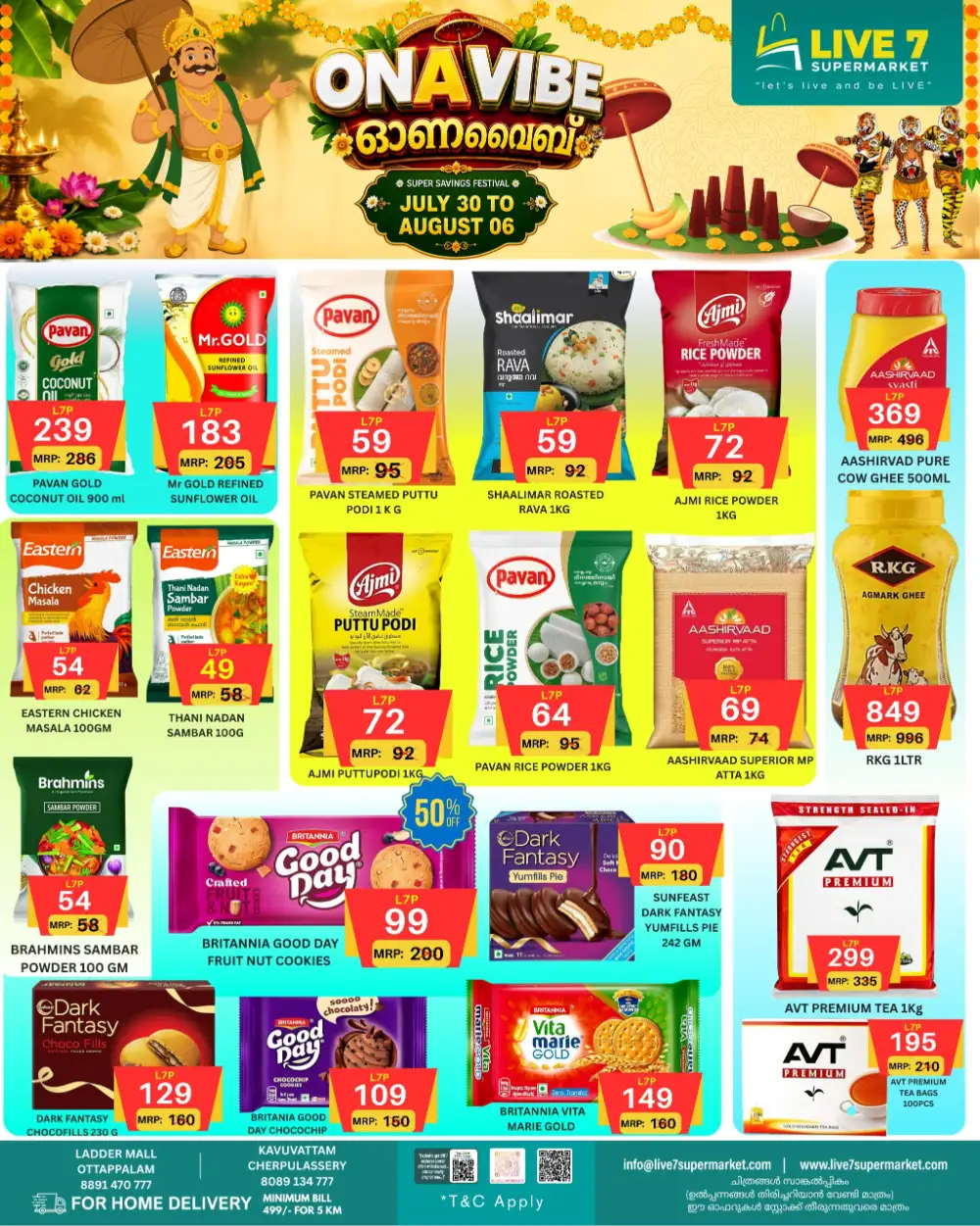 Live 7 Supermarket ONAVIBE Super Savings Offers page 1
