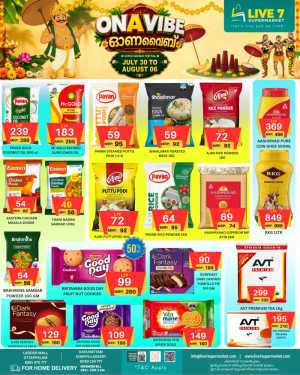 Live 7 Supermarket ONAVIBE Super Savings Offers flyer cover