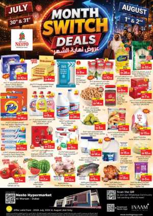 Nesto Al Warsan Dubai Offers | Month Switch Deals flyer cover