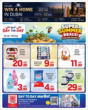 Day To Day Dubai Offers Today | Super Summer Deals flyer cover