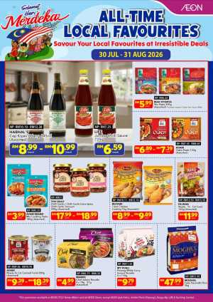 AEON Malaysia Offers | All-Time Local Favourites Deals flyer cover