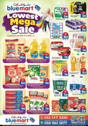 Blue Mart DIP Lowest Mega Sale | Supermarket Offers flyer cover