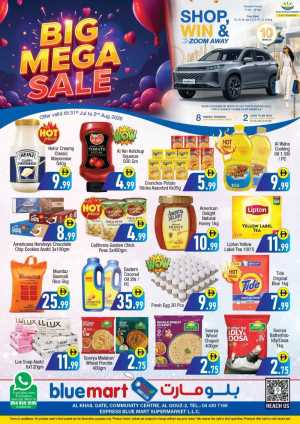 Blue Mart Al Qouz Offers Today | Big Mega Sale flyer cover
