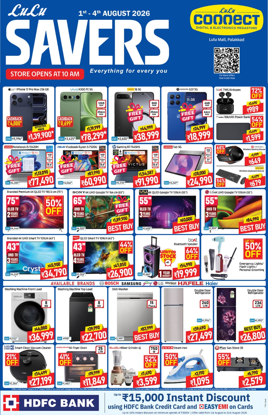 LuLu Palakkad Savers Offers | Electronics Deals page 1