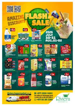 Riviera Abu Dhabi Offers | Flash Sale Deals flyer cover