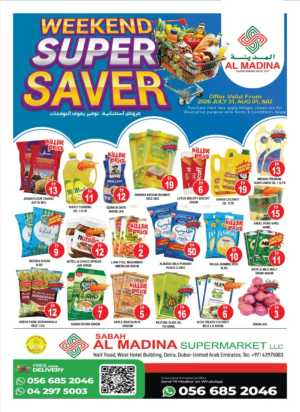 Al Madina Naif Dubai Offers | Weekend Super Saver Deals flyer cover