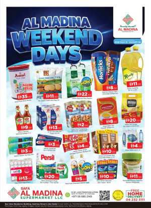Safa Al Madina Bur Dubai Offers | Weekend Days Deals flyer cover