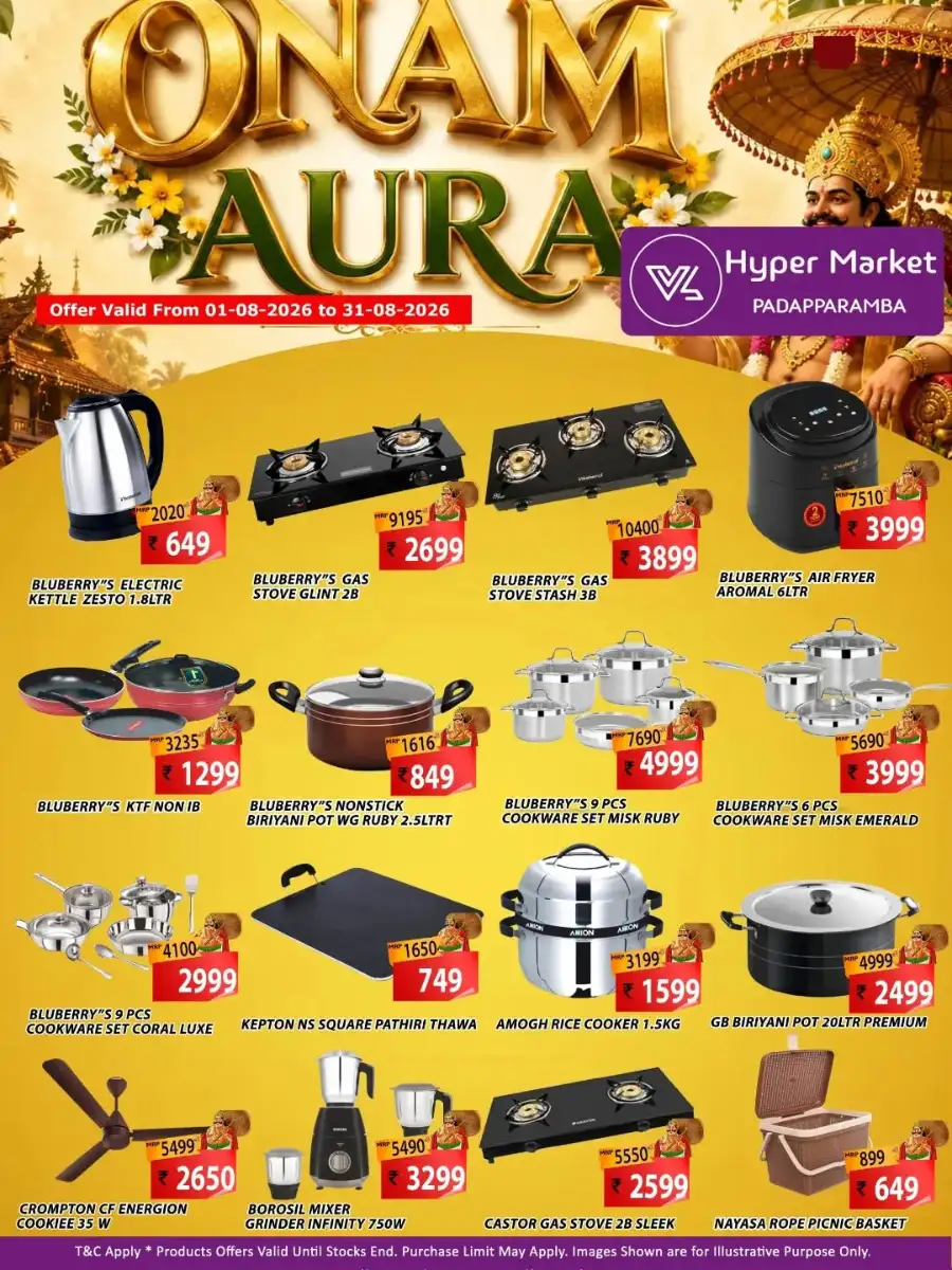 VL Hyper Market Padapparamba Onam Aura Deals page 1