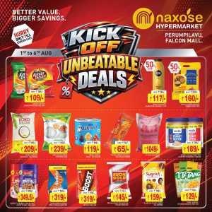 Naxose Hypermarket Perumbilavu Offers | Kick Off Unbeatable Deals flyer cover