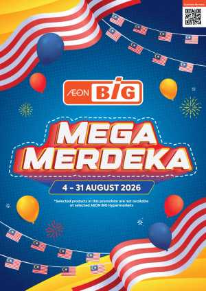 AEON BiG Mega Merdeka Promotions | Latest Catalogue flyer cover