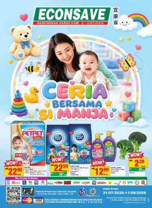 Econsave Malaysia Promotions | Ceria Bersama Si Manja Deals flyer cover