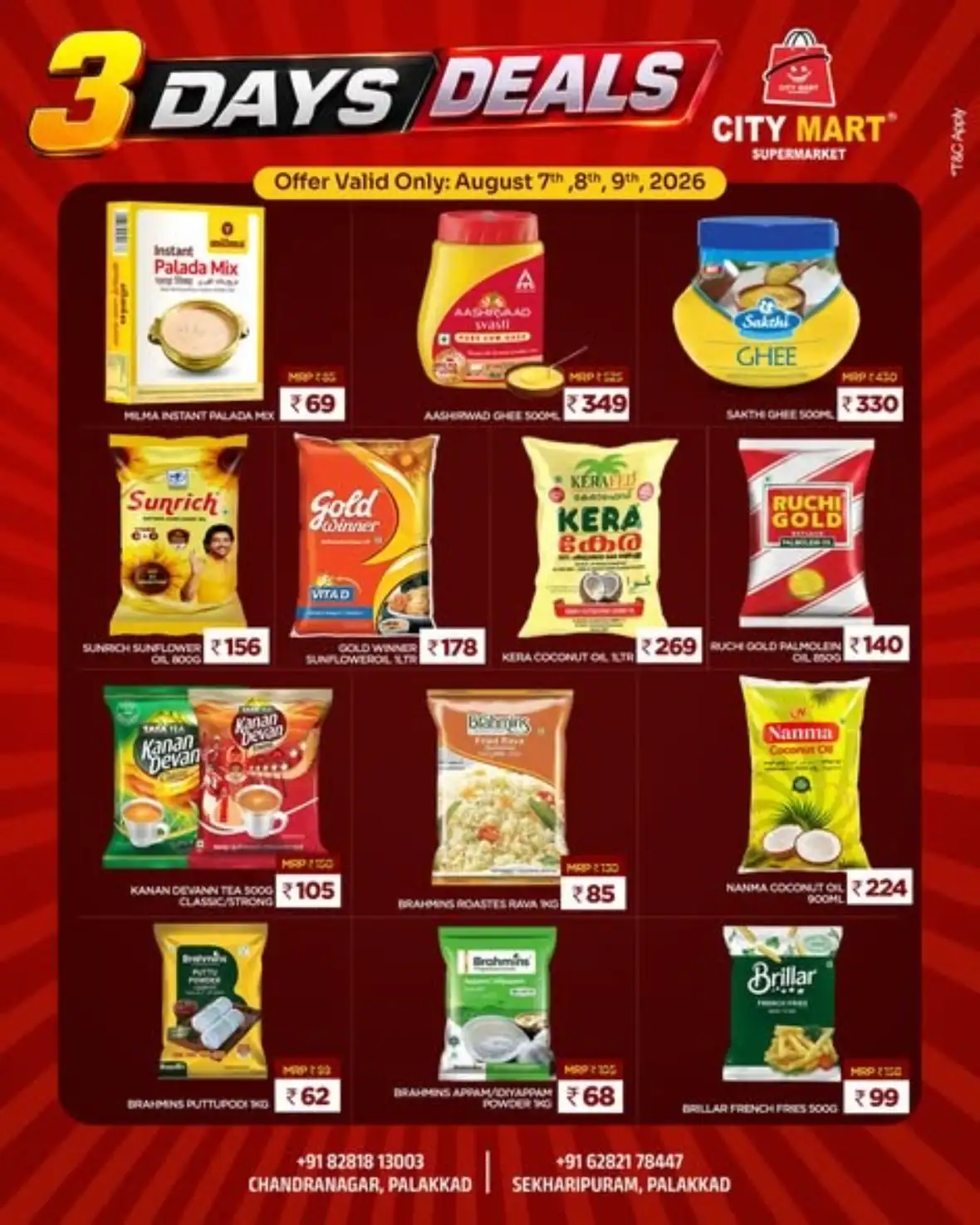 City Mart Supermarket Palakkad Offers | 3 Days Deals page 1