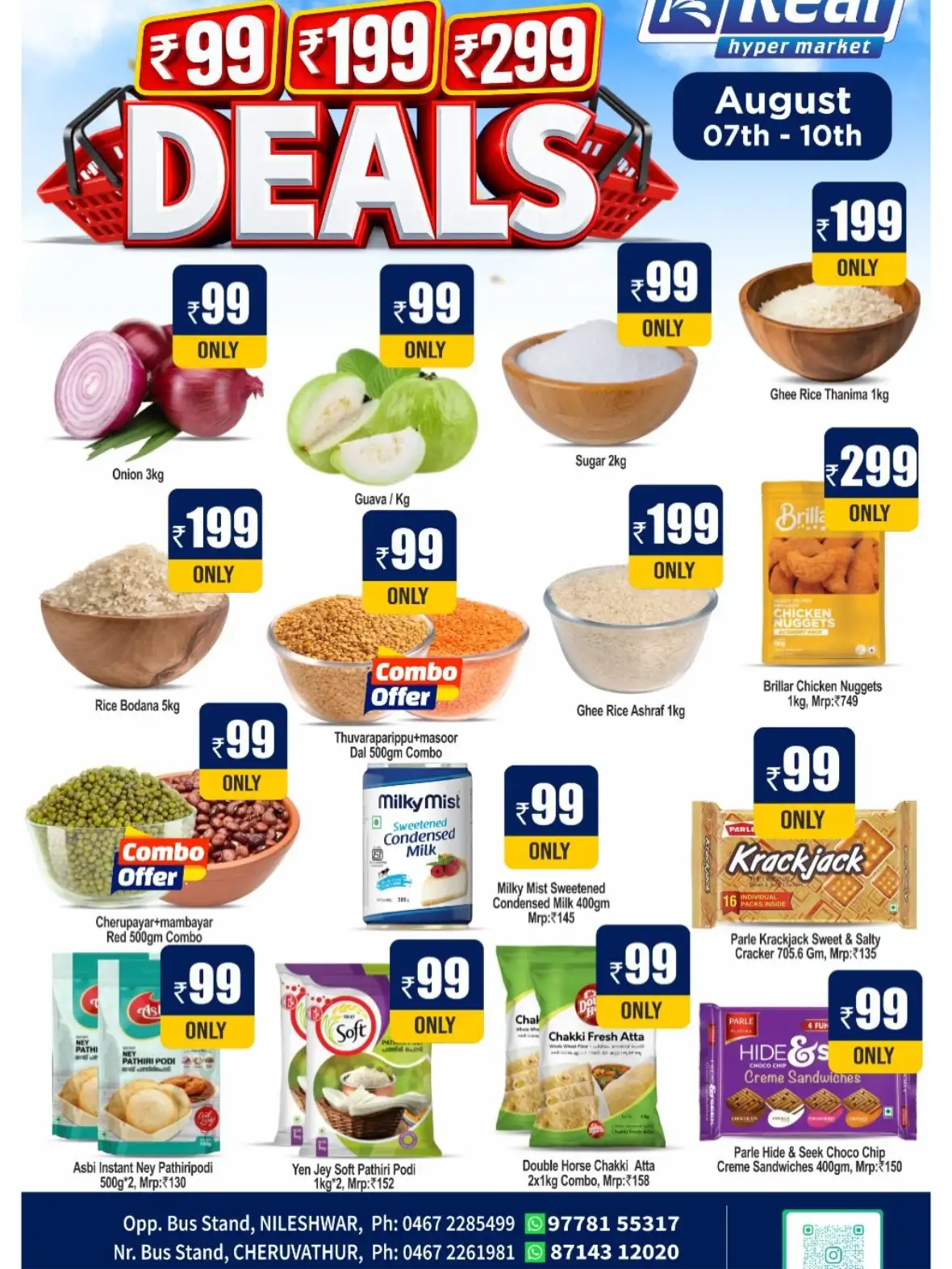 Real Hypermarket Nileshwar Offers | 99, 199, 299 Deals page 1