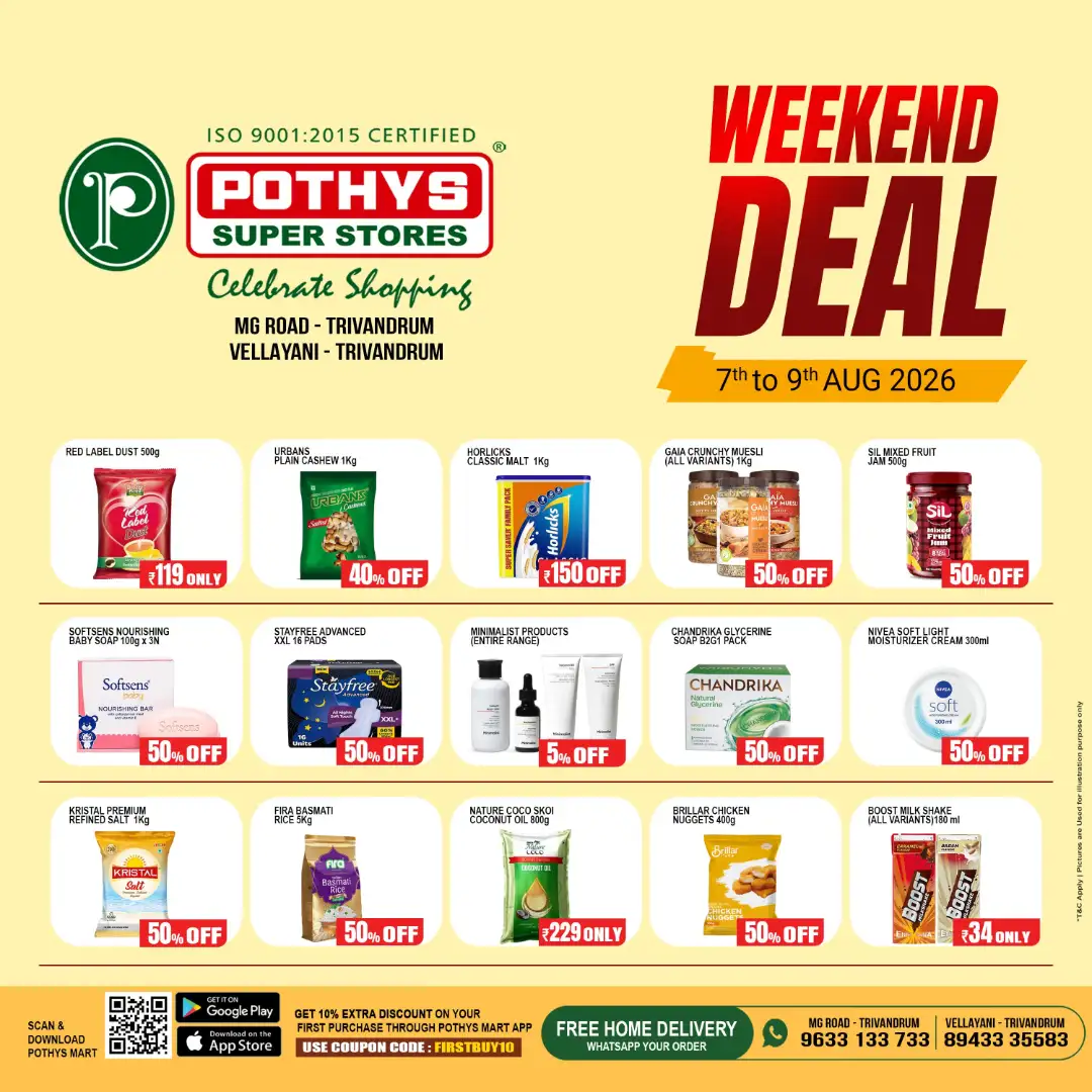 Pothys Super Stores Trivandrum Offers | Weekend Deal page 1