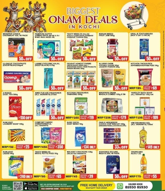 Pothys Super Stores Kaloor Kochi Onam Mega Sale Offers page 2