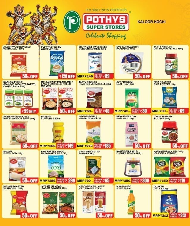 Pothys Super Stores Kaloor Kochi Onam Mega Sale Offers page 3
