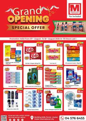 Mercado Dubai Offers | Grand Opening Special Sale flyer cover