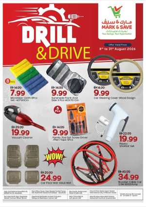 Mark & Save UAE Car Offers | Drill & Drive flyer cover
