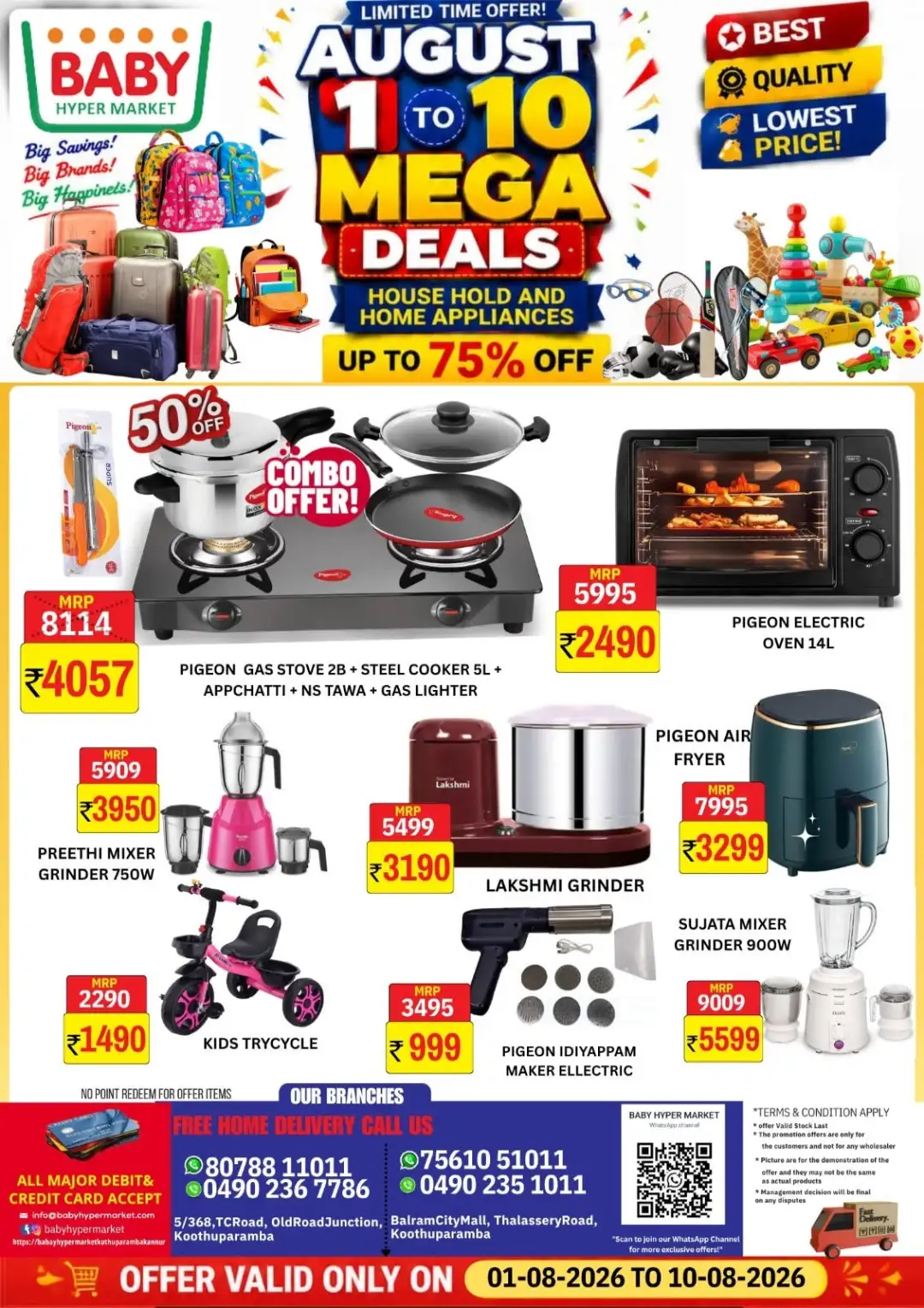 Baby Hypermarket Koothuparamba Offers | August Mega Deals page 1