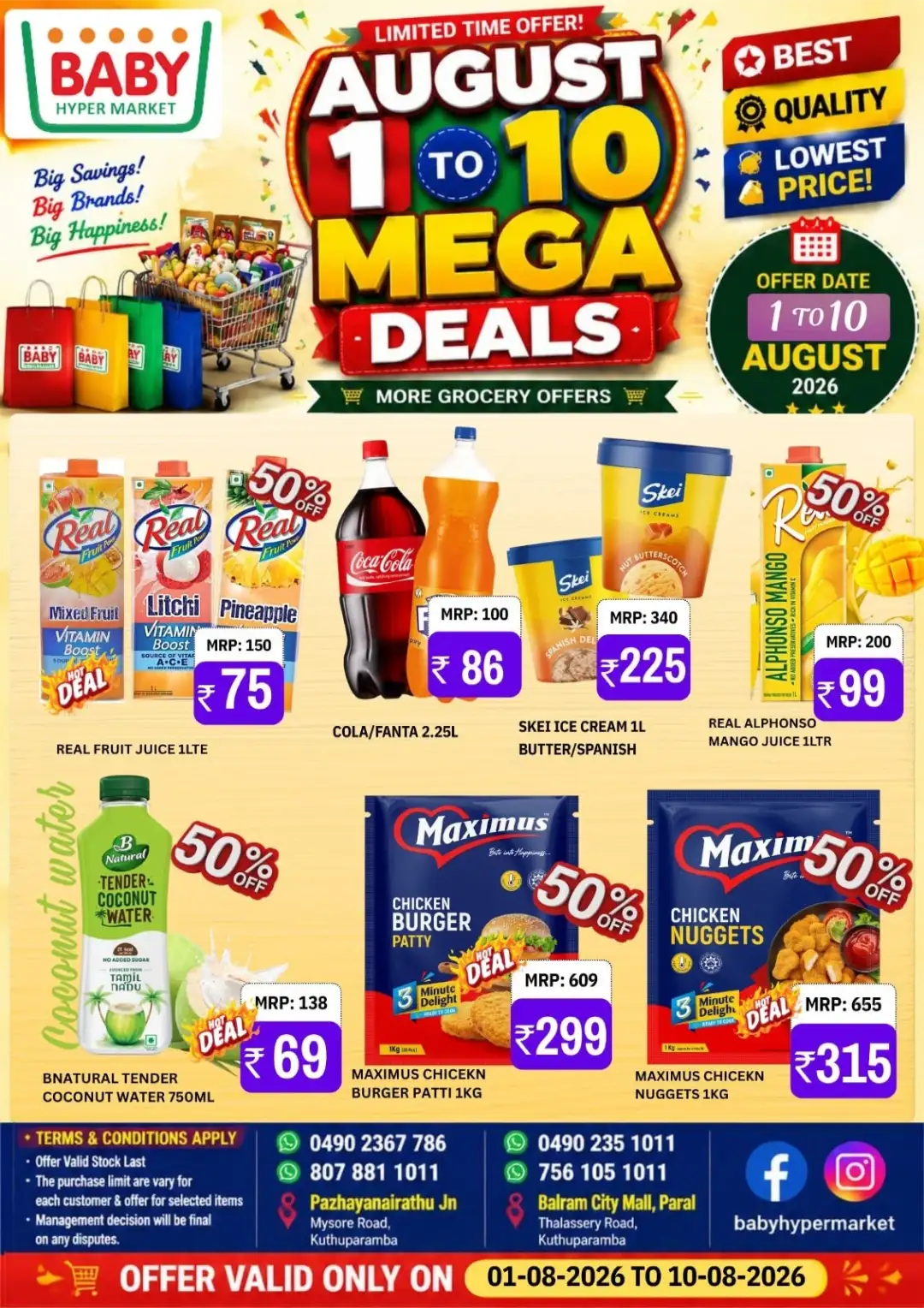 Baby Hypermarket Koothuparamba Offers | August Mega Deals page 2