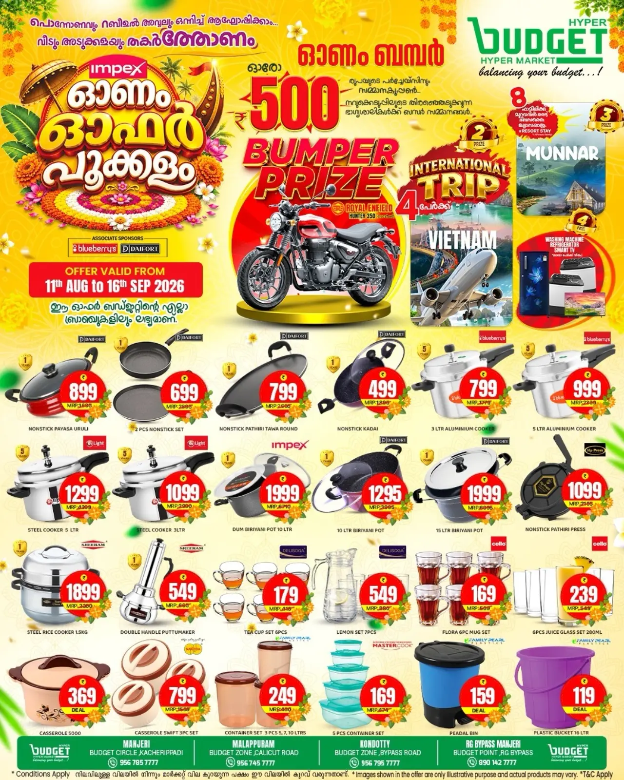 Budget Hypermarket Offers Today | Onam Bumper Fest page 7