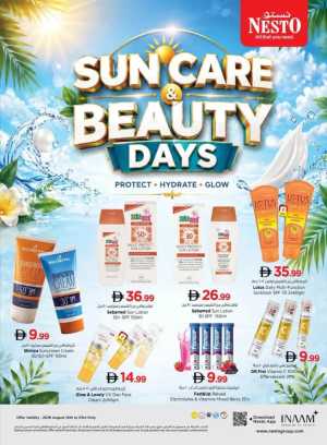 Nesto Offers Today | Sun Care & Beauty Days Deals flyer cover