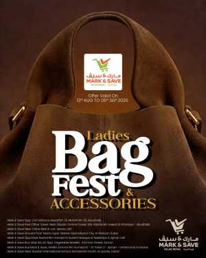 Mark & Save UAE Offers | Ladies Bag Fest & Accessories flyer cover