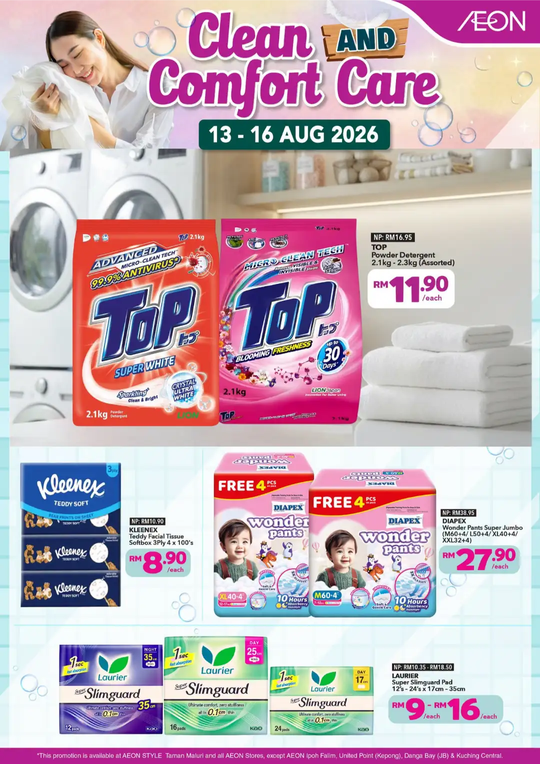 AEON Retail Malaysia Clean and Comfort Care Offers | Latest Deals page 1