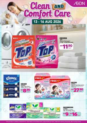 AEON Retail Malaysia Clean and Comfort Care Offers | Latest Deals flyer cover